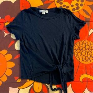 Amour Vert ‘Annie’ slub tee Navy Blue XS organic cotton